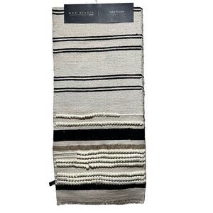 Max studio Table Runner Neutral Nautical striped home decor